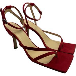 A.W.A.K.E. MODE Delta Leather Sandal In Red Size 40
